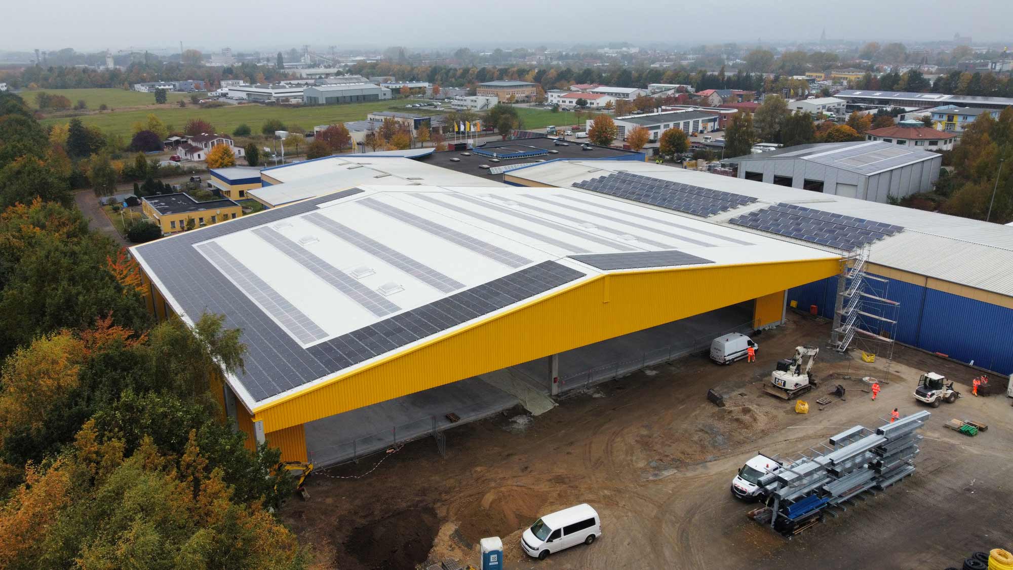 Neubau Baustofflagerhalle und Erweiterung Außenlagerfläche JACOB CEMENT Greifswald