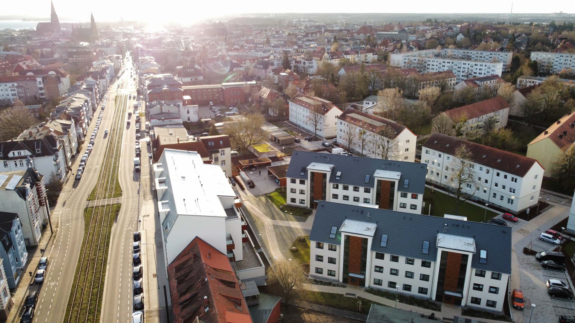 Wohnanlage Lübecker Straße fertiggestellt - Drohnenaufnahme 01